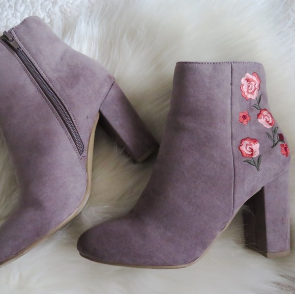 Report Shoes - Faux suede browny pink boots
